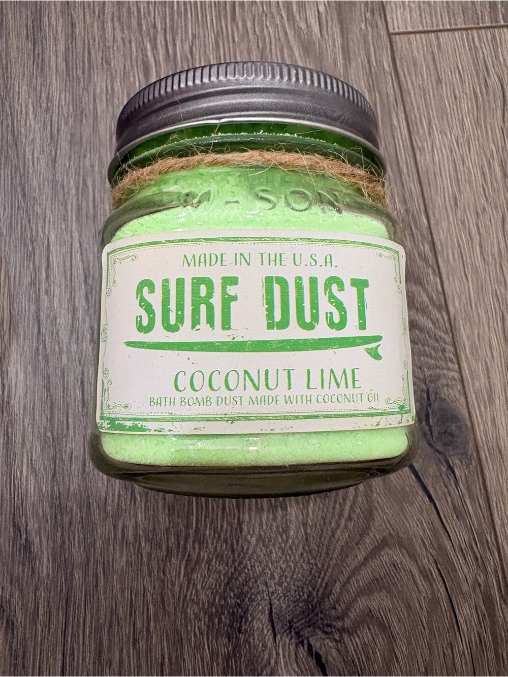 Coconut Lime Bath Dust - Green